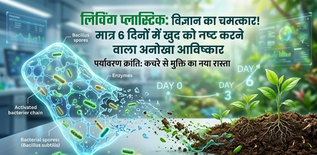 लिविंग प्लास्टिक: विज्ञान का वो चमत्कार, जो सिर्फ 6 दिनों में खुद को मिटा देता है